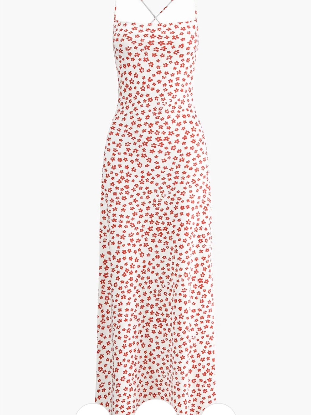 Commense Cream Maxi Dress with Red Floral Print - Picture 2 of 5